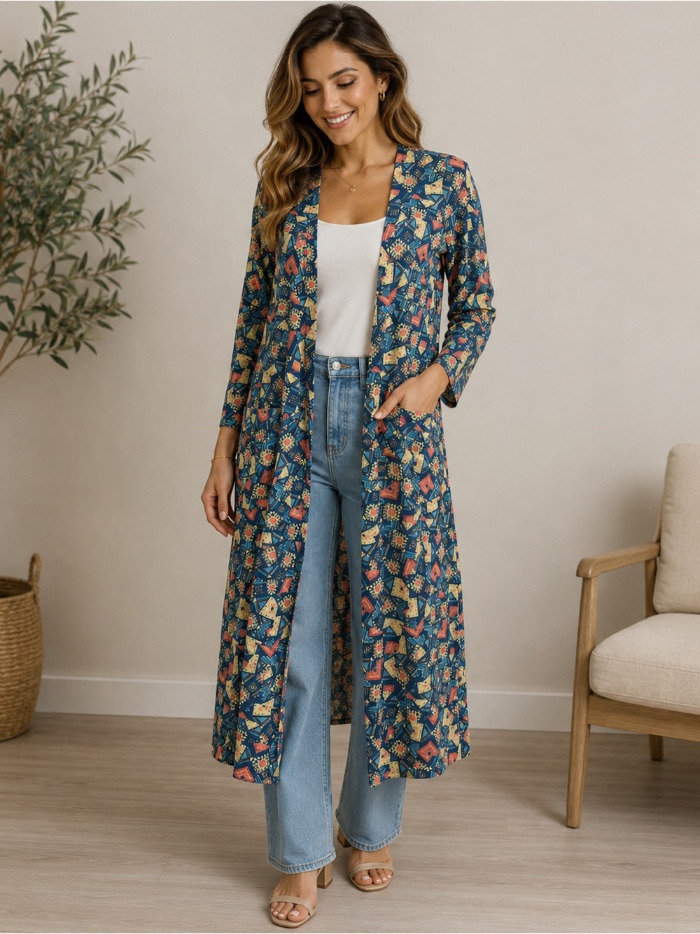 🆕 LuLaRoe Geometric Multicolor Cardigan